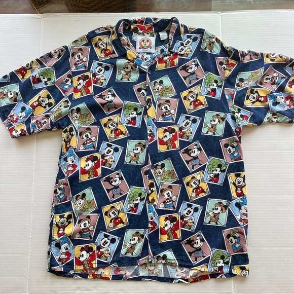 Disneyana Clothiers 2001 Mickey Mouse Shirt Family Reunion Disney Sz L - Picture 8 of 10
